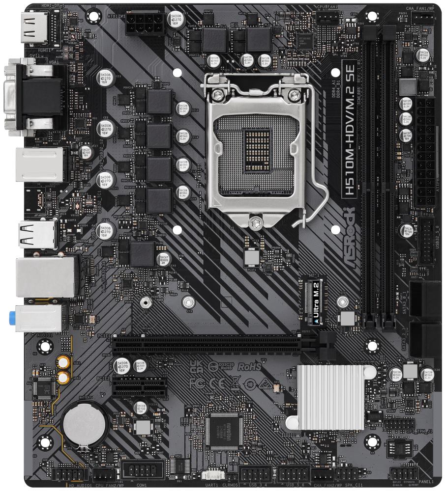 ASRock H510M-H2/M.2 SE / Intel H470 / LGA1200/ 2x DDR4  / M.2 / VGA / HDMI / mATX